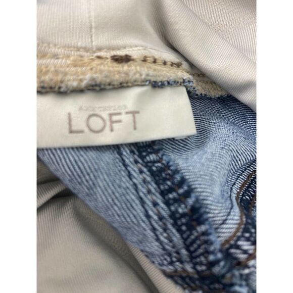 Ann Taylor LOFT Maternity Skinny Jeans Blue Full Panel Pregnancy - Size 2 - Picture 9 of 12